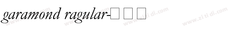 garamond ragular字体转换